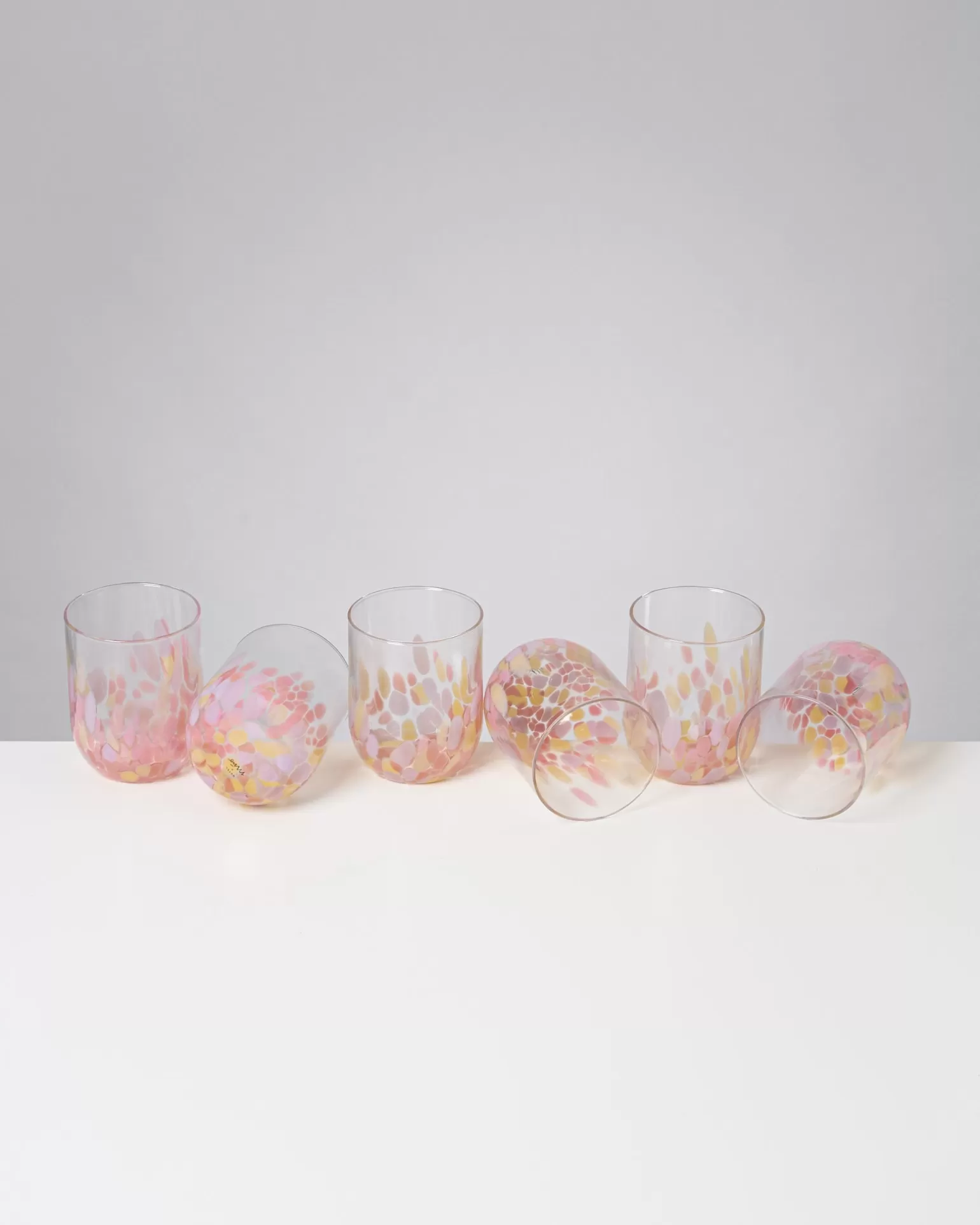 Cheap Motel a Miio Alegria 6er Set Glas Groß drops rosa sand