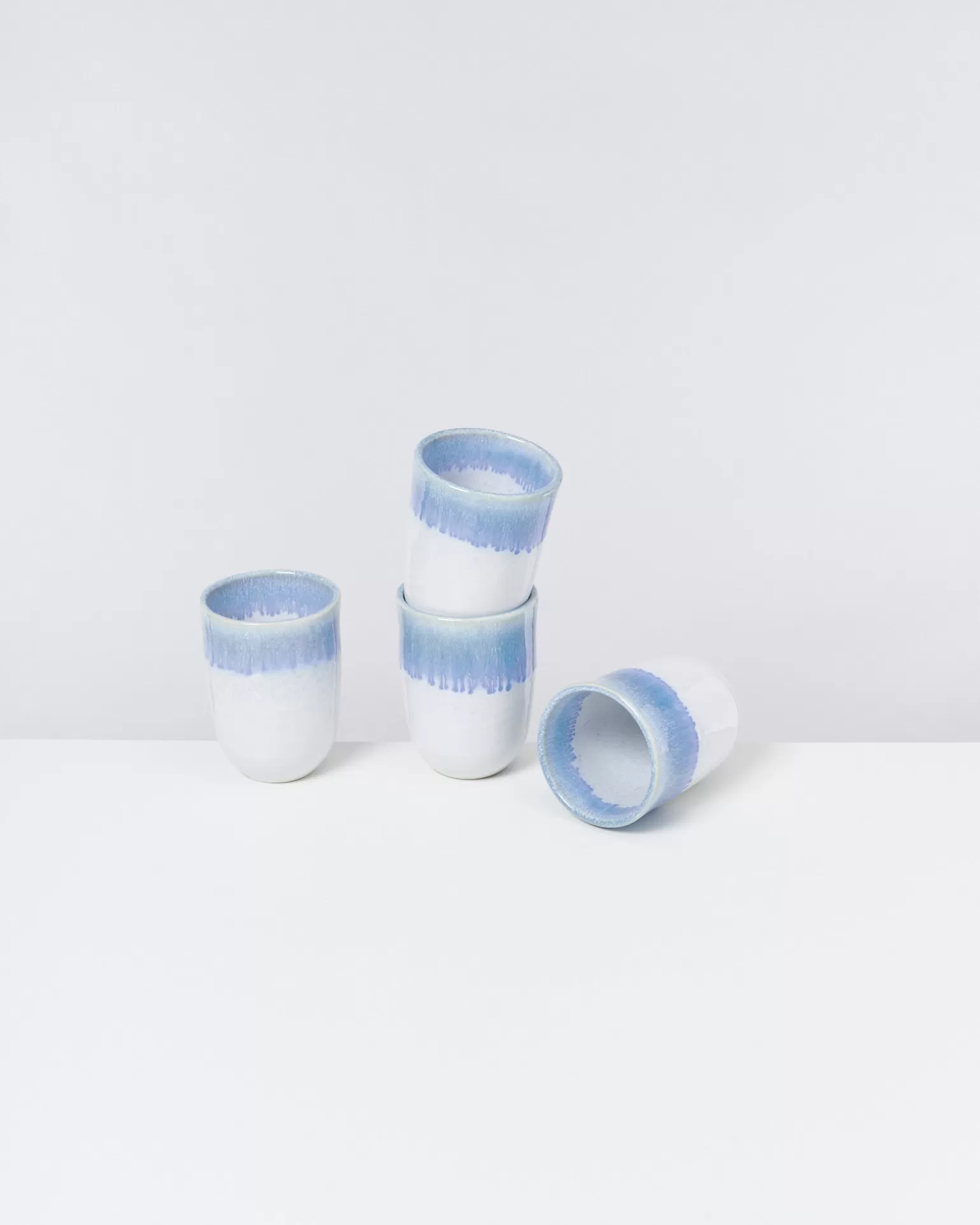 Sale Motel a Miio Copa Alto - Set Of 4 Cups Blue White blau weiß