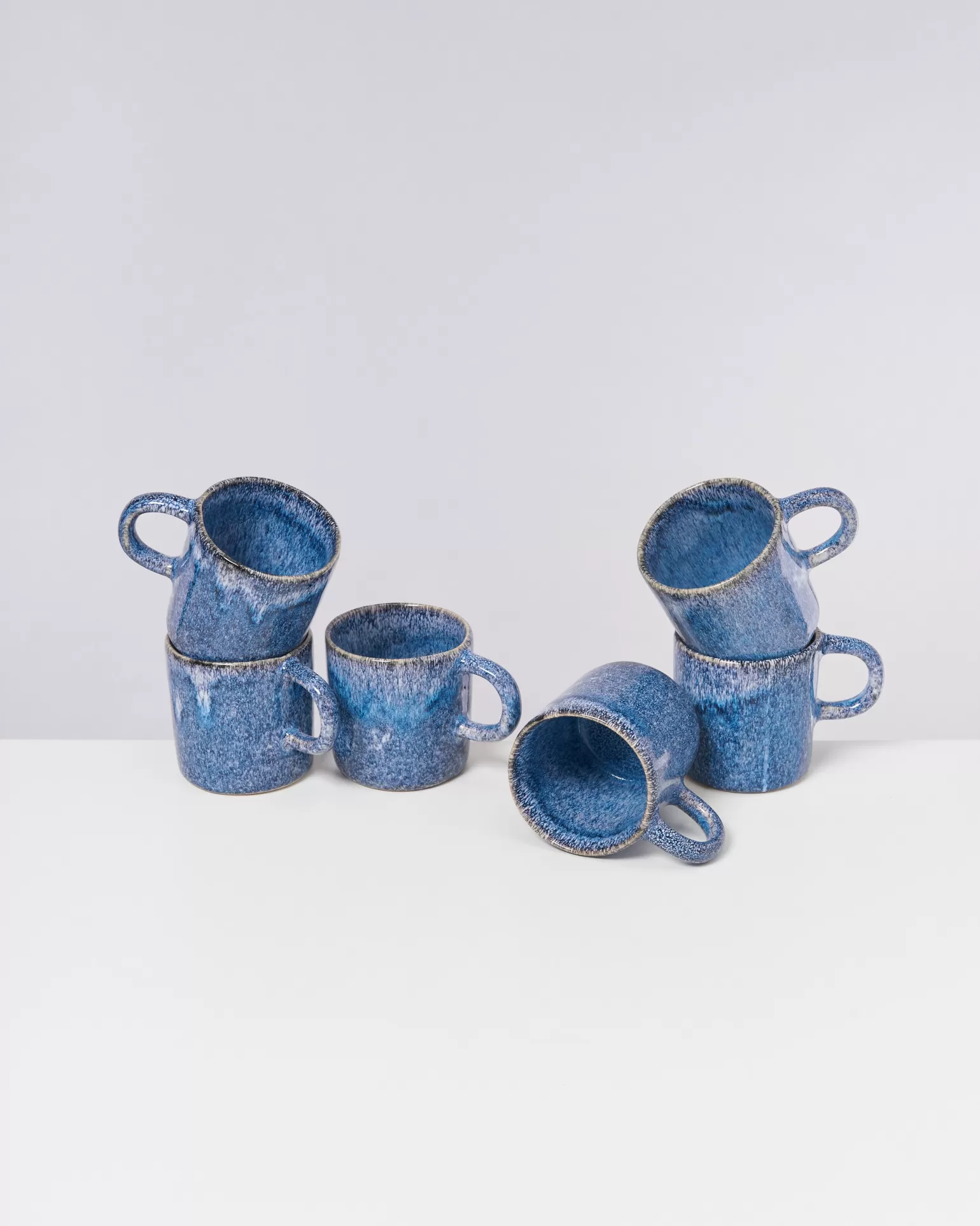 Outlet Motel a Miio Cordoama - Set Of 6 Mugs Big Blue Speckled speckled blue