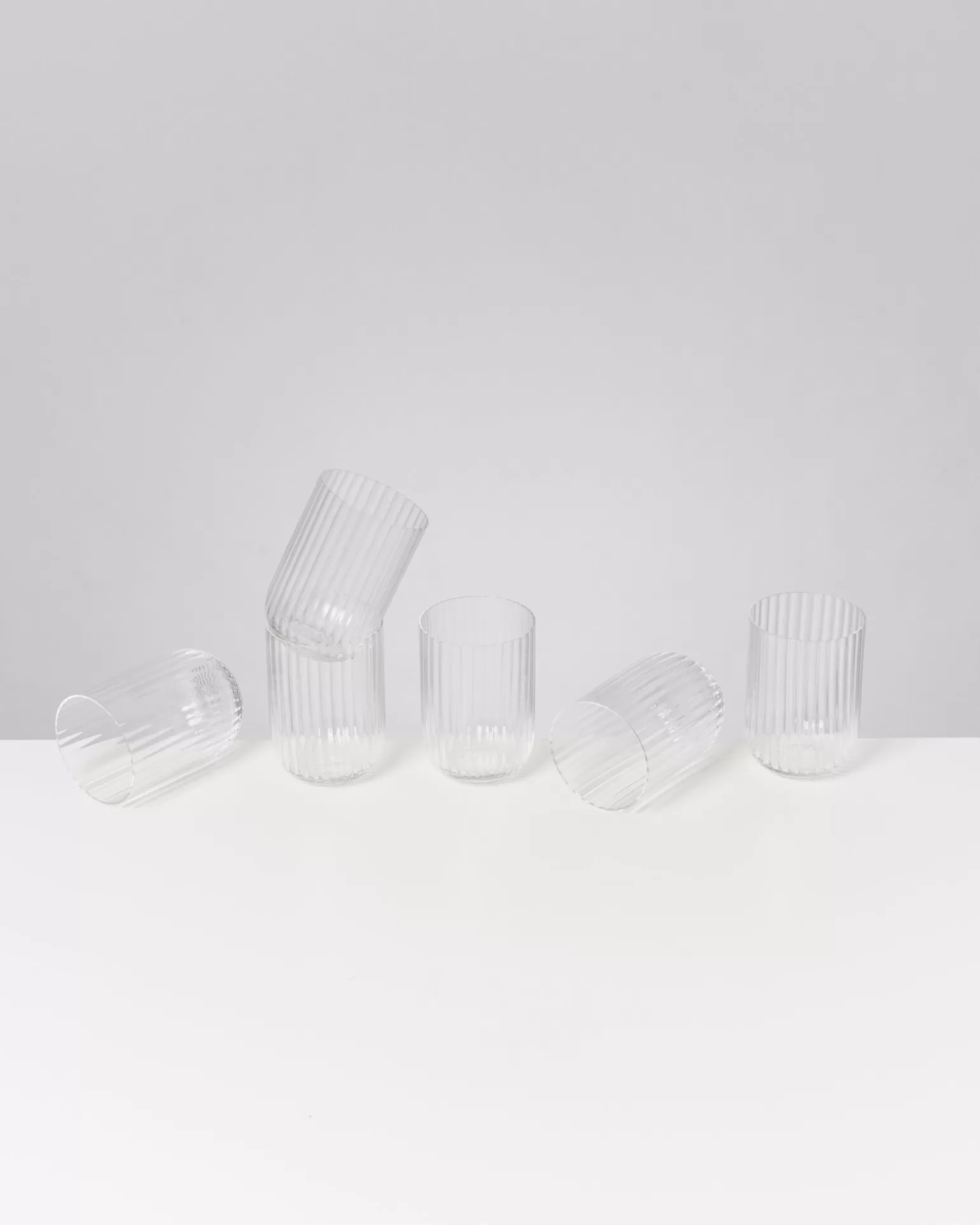 Outlet Motel a Miio Joia - Set Of 6 Glasses Riffled Classic transparent