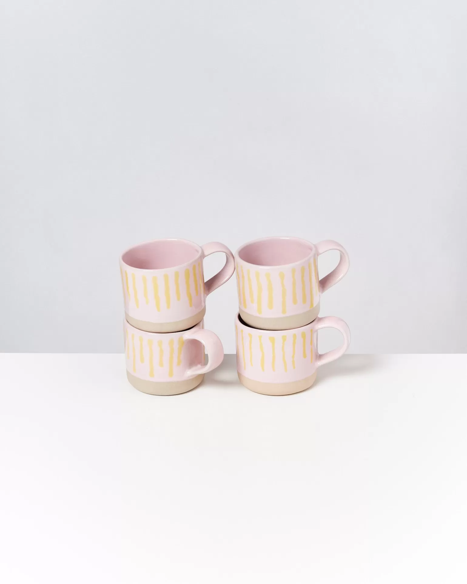 Clearance Motel a Miio Nódoa - Mug pink yellow striped