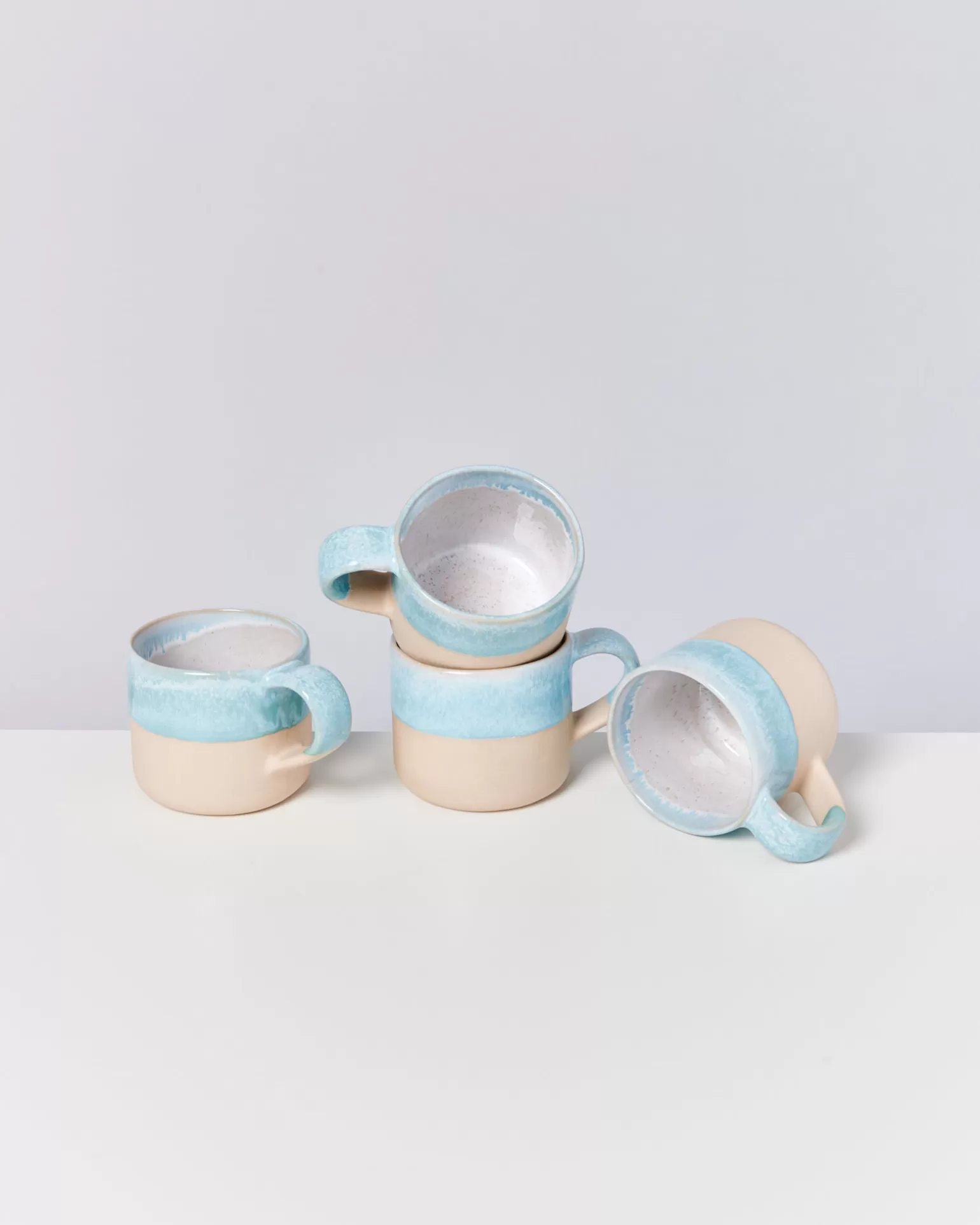 Shop Motel a Miio Nódoa - Set Of 4 Mugs blue dipped