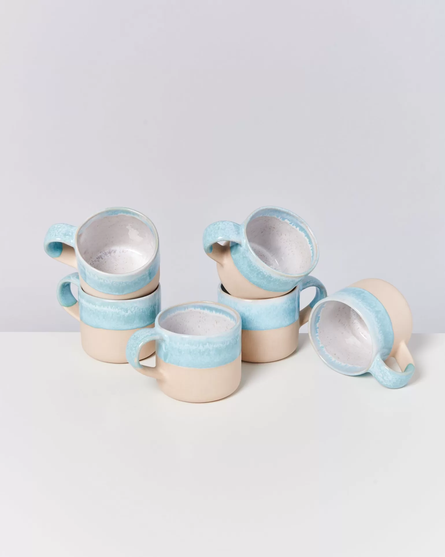 Cheap Motel a Miio Nódoa - Set Of 6 Mugs blue dipped