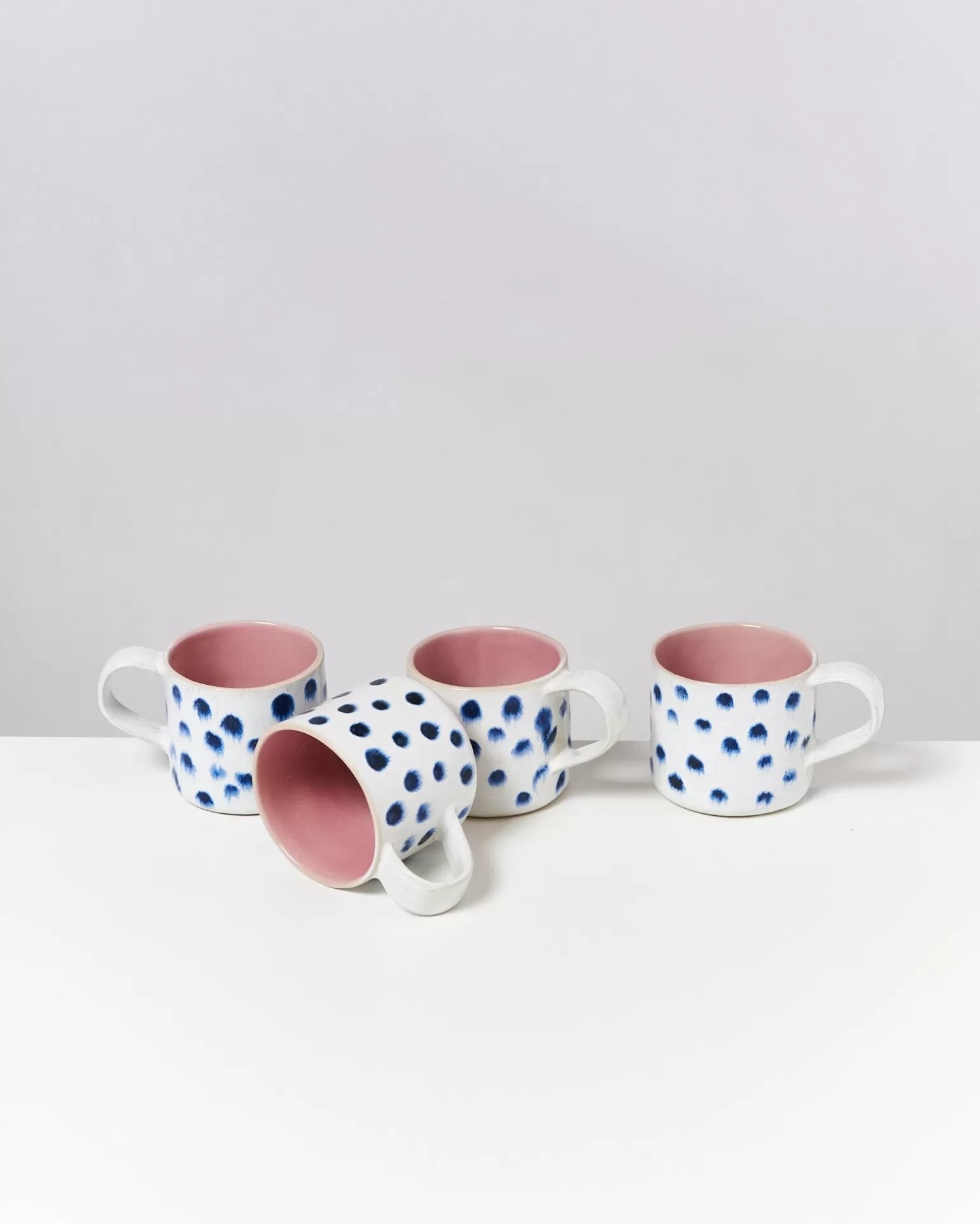 Store Motel a Miio Nódoa - Set Of 4 Mugs Pink With Dots rosa mit Punkten