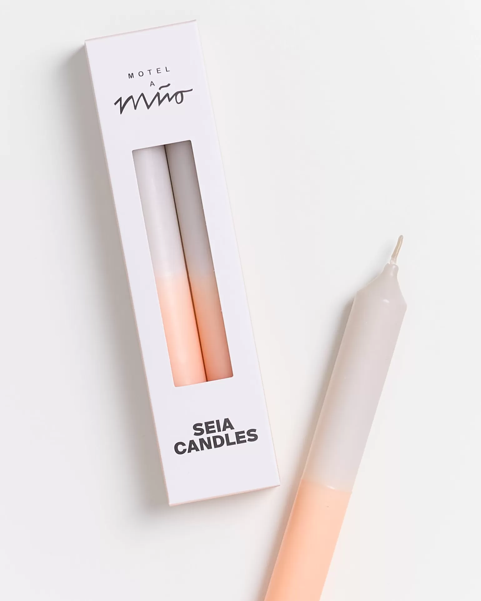 Flash Sale Motel a Miio Seia - Set Of 2 Stick Candles Dip Dye peach sand