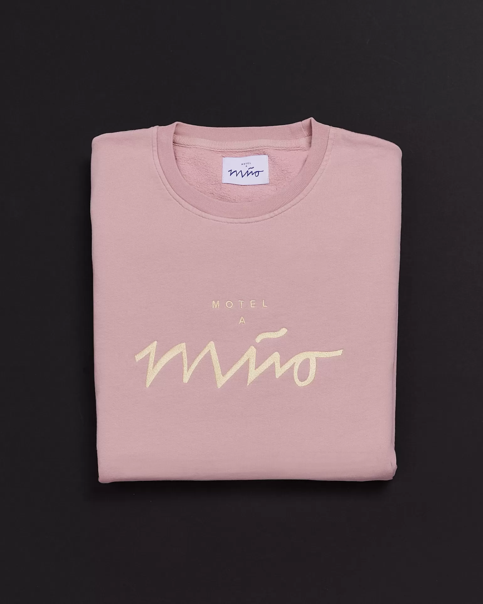 Online Motel a Miio Sweatshirt Men Rose Yellow rosé gelb