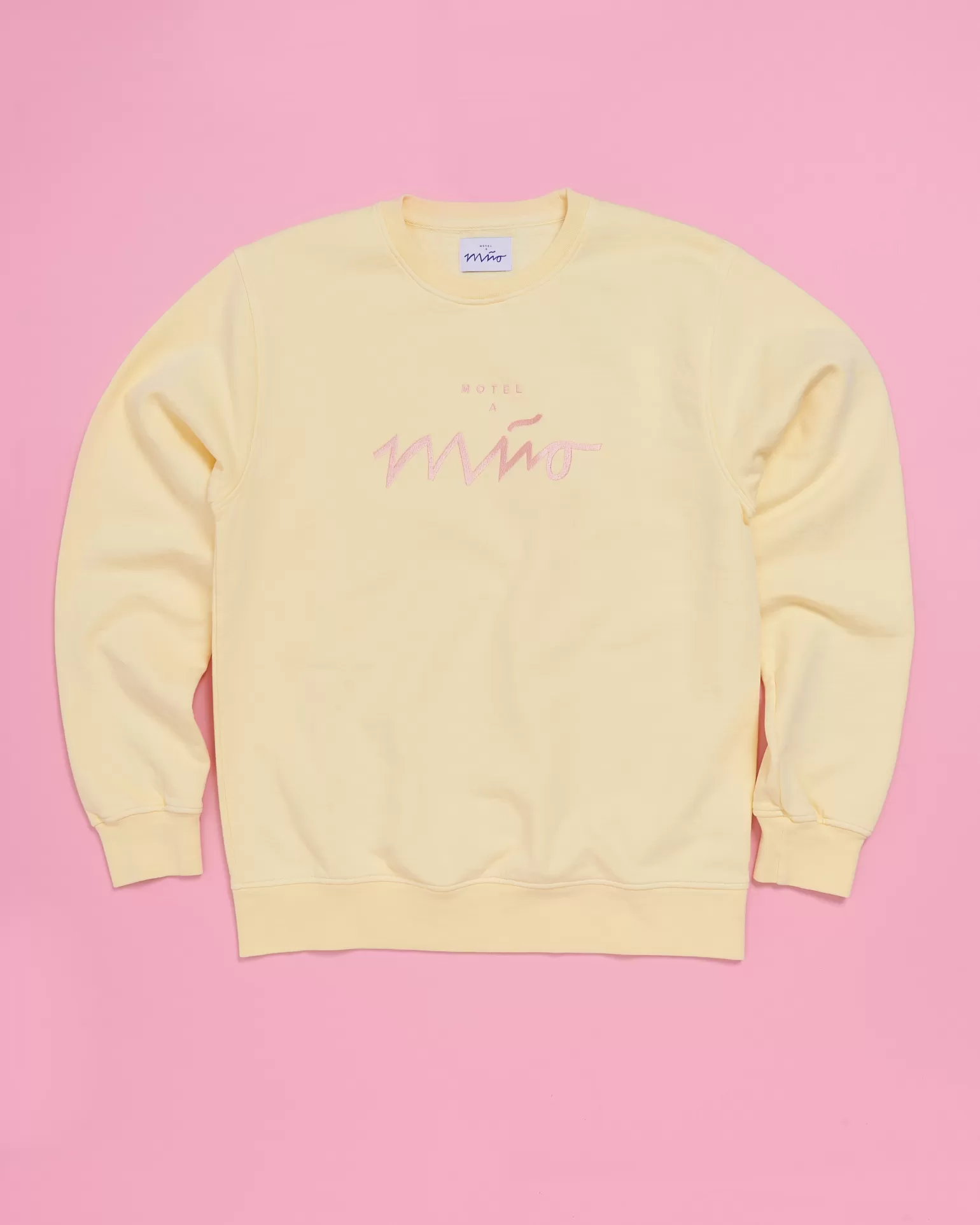 Fashion Motel a Miio Sweatshirt Men Rose Yellow gelb rosé